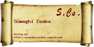 Sümeghi Csaba névjegykártya